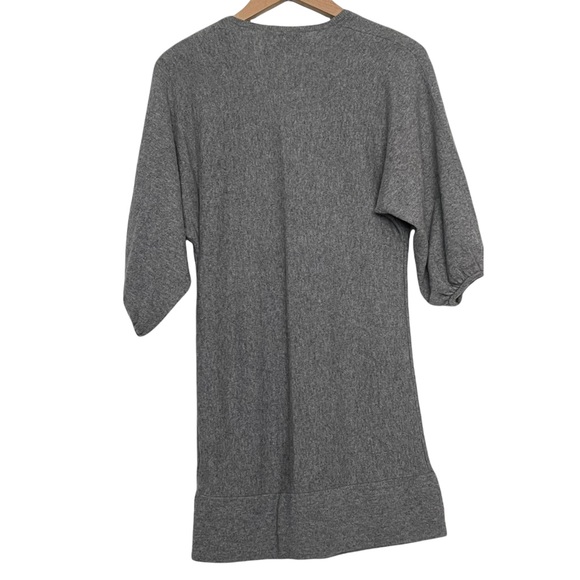 Banana Republic Gray 100% Cashmere Knitted Half Sleeve Tunic Sweater Dress Sm - Picture 2 of 7
